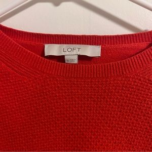 long sleeve red loft sweater